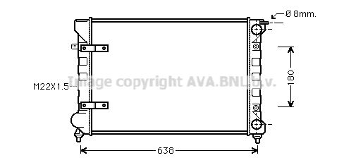 AVA QUALITY COOLING Радиатор, охлаждение двигателя VW2048